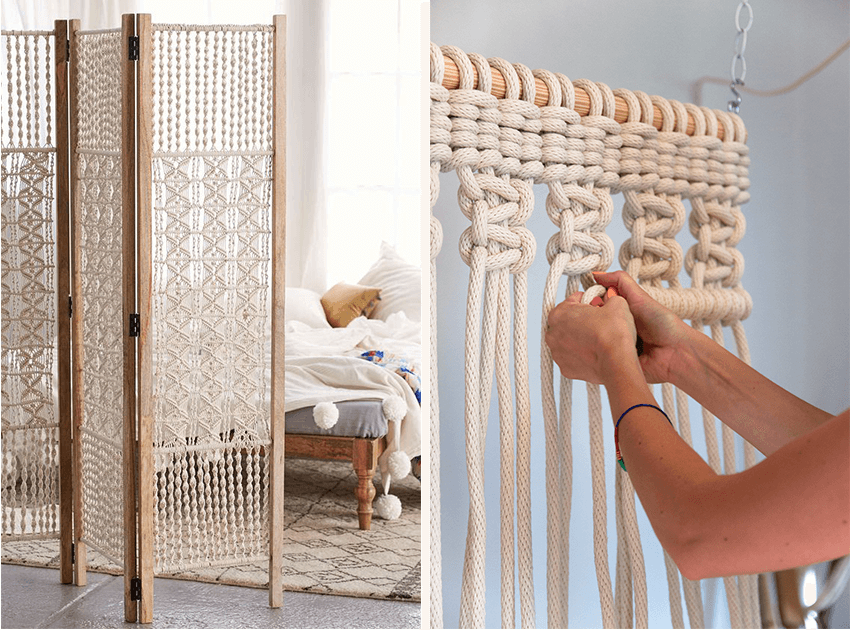 macrame paravent